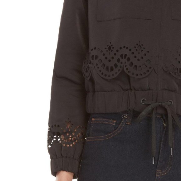 Kendall & Kylie Black Laser Cut Bomber Jac… - Picture 4 of 6